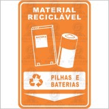 Material reciclável - Pilhas e baterias 